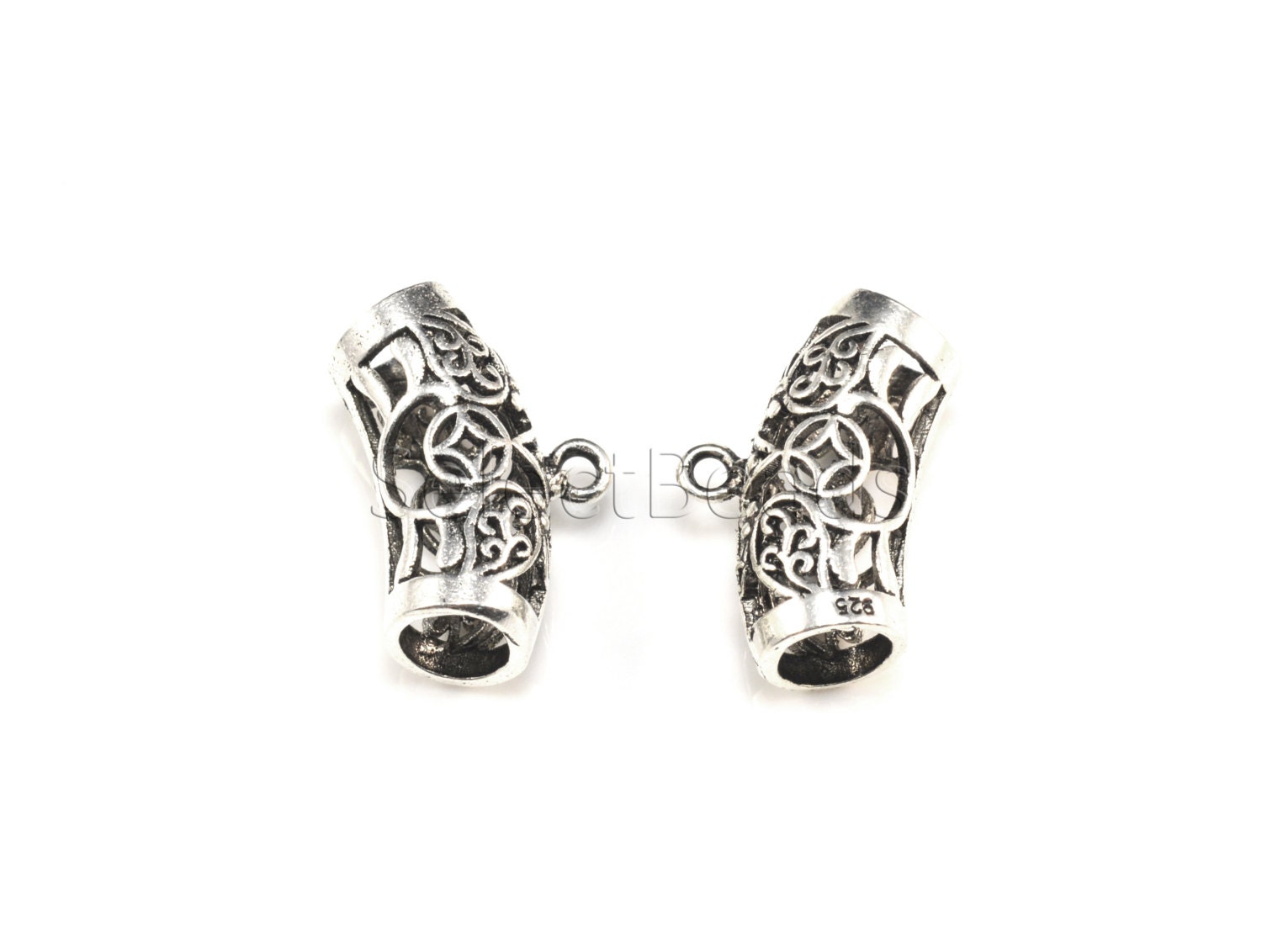 Sterling Silver Bails Pendant Bail Jewelry Bails for Etsy