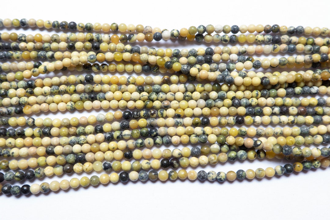 Natural Yellow Turquoise 2mm Beads 3mm Yellow Gemstone Beads Etsy Canada