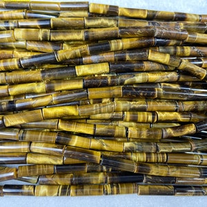 gemstone 4X13mm tube beads -  natural stone tubes - agate stone tubes for jewelry making - multi color stone tubes - rainblow tubes