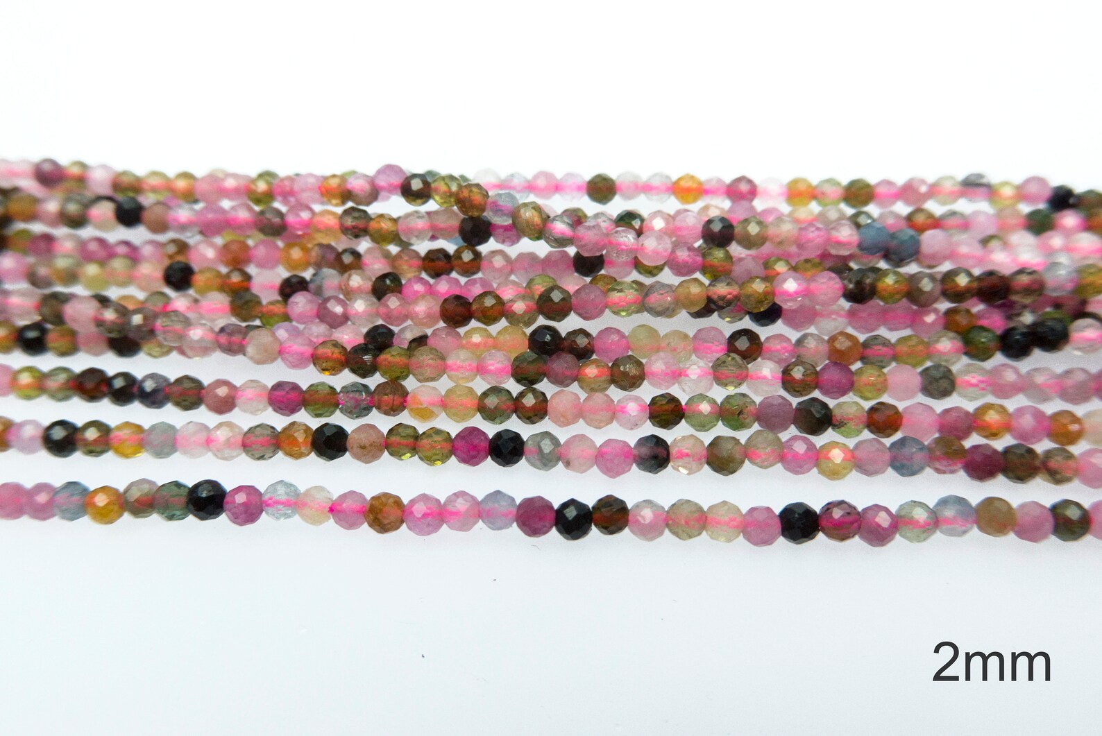 Small tourmaline faceted round beads 2mm tourmaline beads Etsy