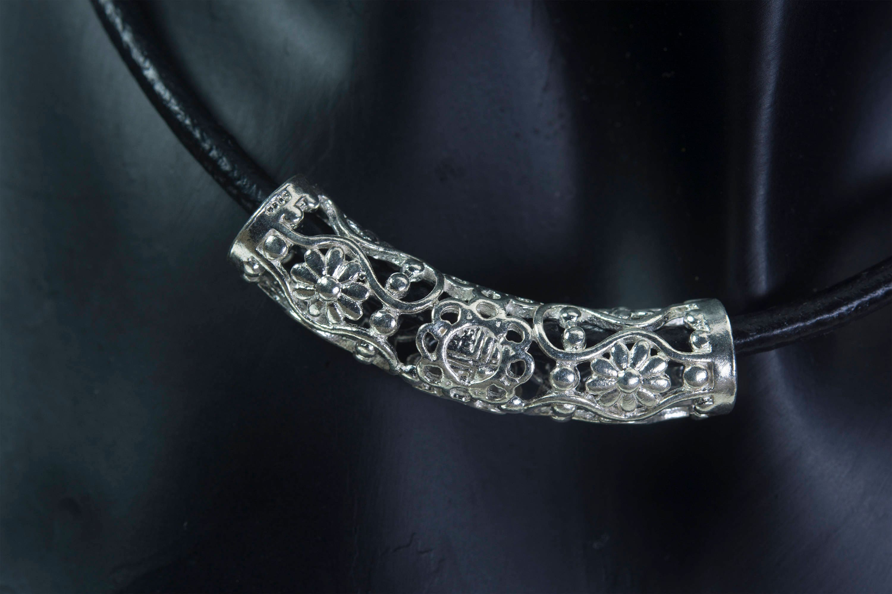 Sterling Silver Tube Beads 925 Sterling Silver Beads Round Etsy