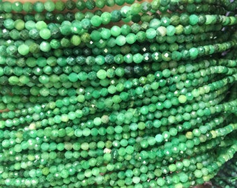 African jade small beads - green gemstone tiny spacer beads - spacer beads supplies - jewelry making spacers - 2mm 3mm stone beads -15inch