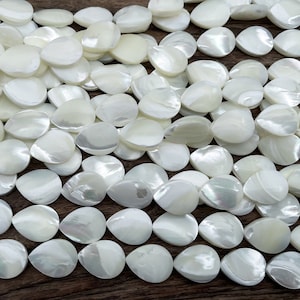 white MOP teardrop beads - shell teardrop beads - natural shell for jewelry making - white teardrop beads - sea shell beads supplies -15inch