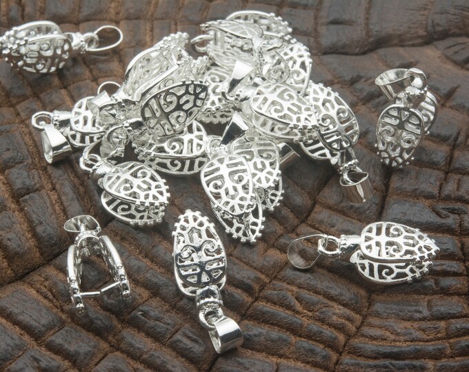 PH PandaHall 100 Sets Brass Magnetic Clasps Mixed Color