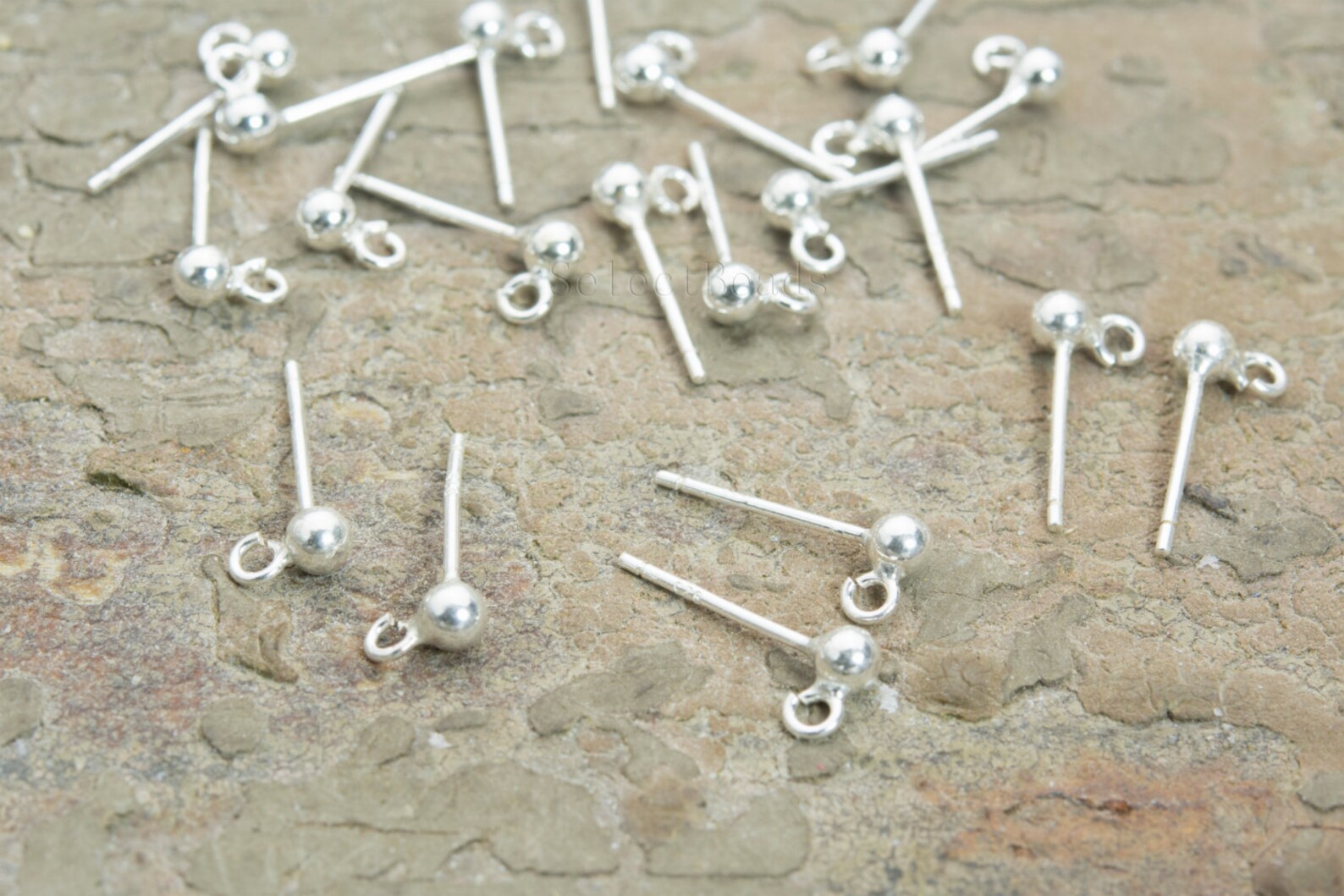Ball post ear studs sterling silver round ball post studs Etsy