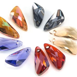 Swarovski crystal beads - faceted Swarovski beads Swarovski element - golden topaz crystal bead - facet drop - size 23x10mm - 2 pcs