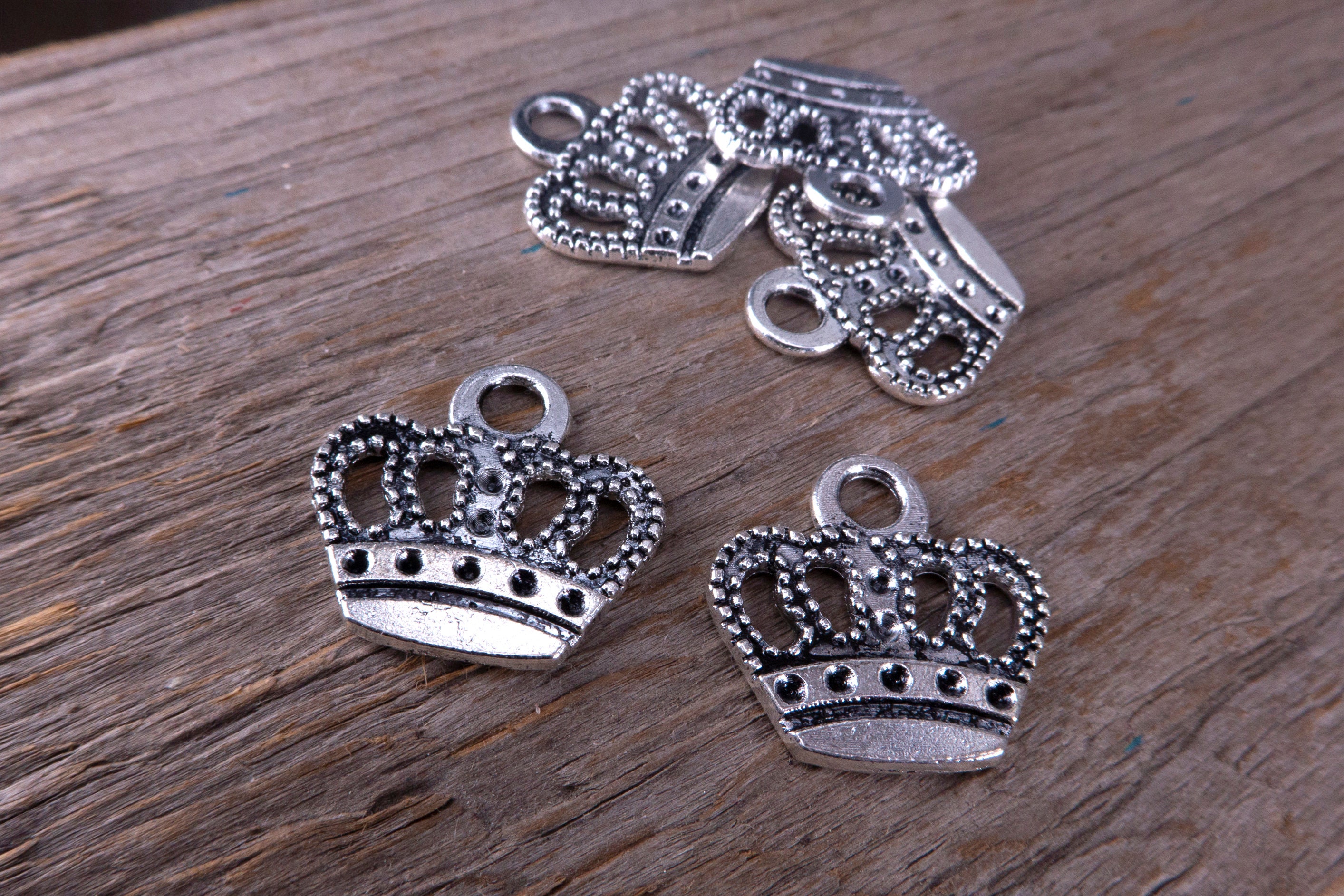 Royal Crown Metal Charms Silver Crown Bead Charms Power Etsy UK