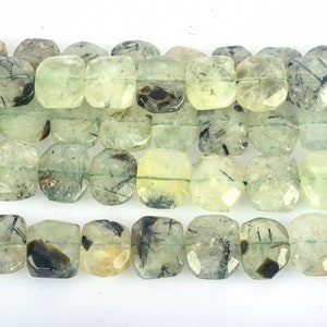 gemstone faceted recangle bads - 15x20mm faceted stone - green fluorite - purple amethyst - clear quartz - blue sodalite - pink quartz