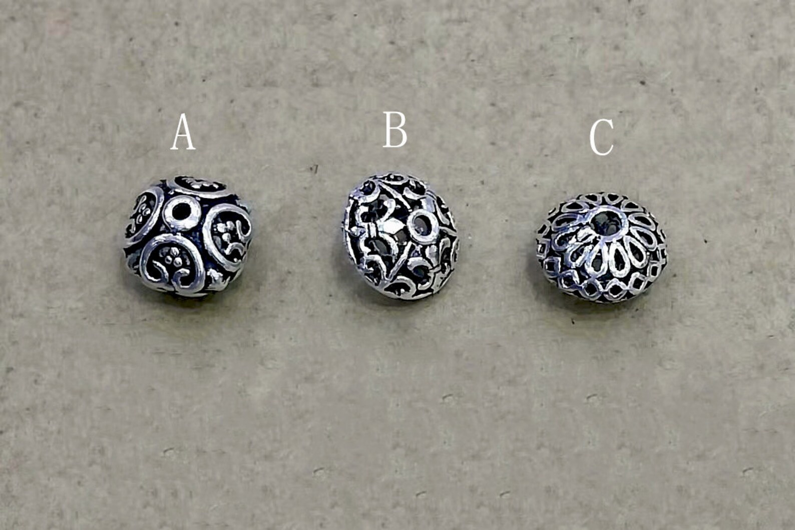 Sterling Silver Filigree Beads Nepalese Style Silver Beads Etsy