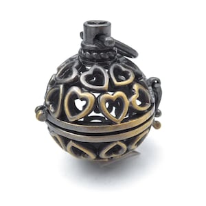 Medallón de filigrana de corazón, Colgante de medallón de madre e hija, Colgantes de madre e hijo, Medallón de amor, Medallón colgante de hermana, 2 piezas