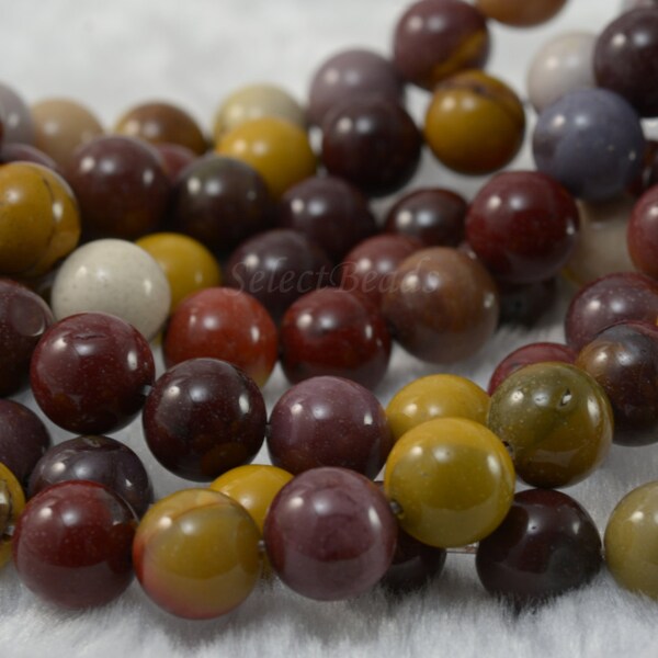 rainbow mookaite jasper beads -smooth round gemstone beads - natural stone beads supplies - jasper beads for jewelry making - 15 inch