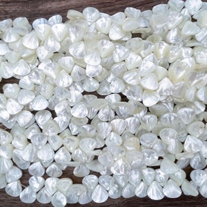 mother of pearl teardrop beads white shell briolette drop beads natural sea shell beads wholesale top drilled shell beads 15inch image 4
