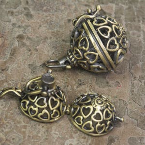 Heart Filigree Locket - Mother and Daughter Locket Pendant - Mother and ...