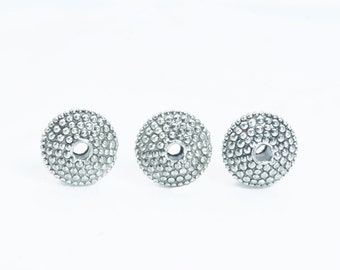 antique silver alloy saucer beads - disc spacer findings - alloy jewelry findings - saucer rondelles  spacer beads - separator beads -20 pcs