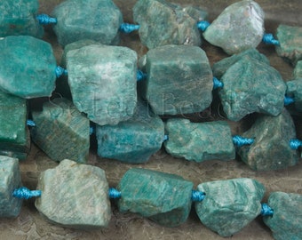 Russian amazonite raw nuggets - large amazonite rough stone - big necklace beads - pale green gemstone lots wholesale -15inch