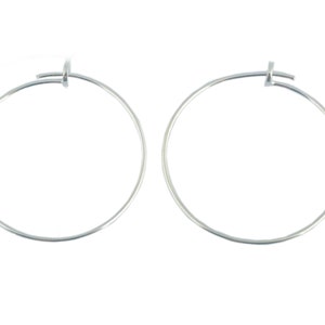 Aros de plata de ley, Aros de cuentas de 28 mm, Aros de 16 mm para hacer pendientes, Alambres para hacer joyas, Suministros de fornitura de plata