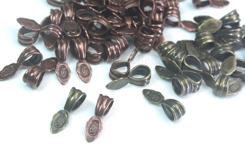 thumbnail image 2 of Joez Wonderful 600pcs Glue On Pendant Bails For Jewelry Making, Flat... 2 of 14