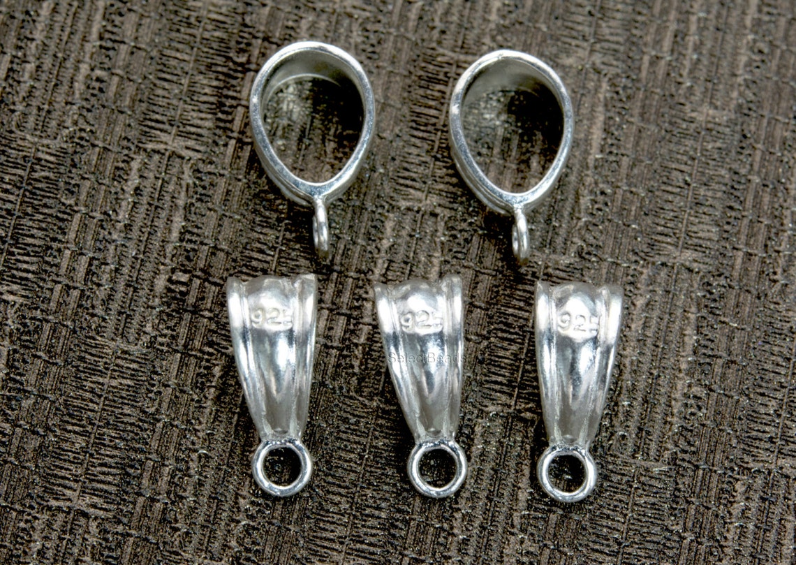 Sterling Silver Bails for Pendants Silver Bails for Jewelry Etsy UK
