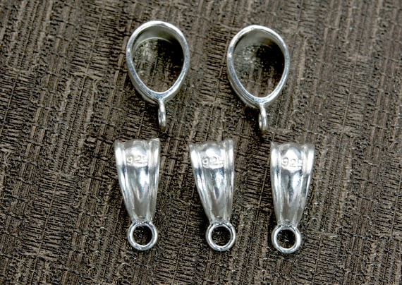 Sterling Silver Bails for Pendants Silver Bails for Jewelry Bails