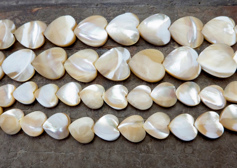 shell beads for jewelry making 12-20mm -15inch brown MOP heart beads natural sea shell beads mother of pearl puffy heart shape beads