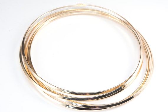 brass choker - gold plated crown base - metal choker necklace - copper jewelry supplier - brass pendant holder - brass cord - 5 pcs