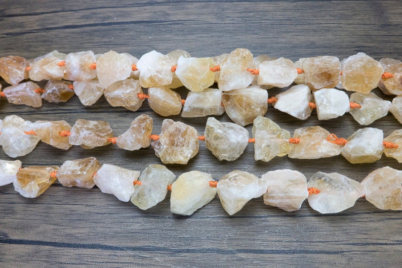 raw citrine nuggets beads chunky citrine beads yellow gemstone nuggets gemstone nugget beads yellow rough stone beads 15inch image 2