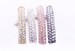 rhinestone curved tube link beads - bracelet making alloy rhinstone link - rhinestone connector - 43x7.5mm half tube alloy bead 