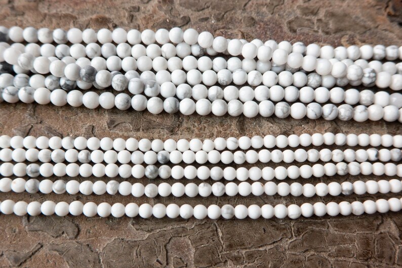 white howlite small gemstone beads white jewelry beads beading supplies -2mm 3mm beads -15inch small howlite spacer beads wholesale