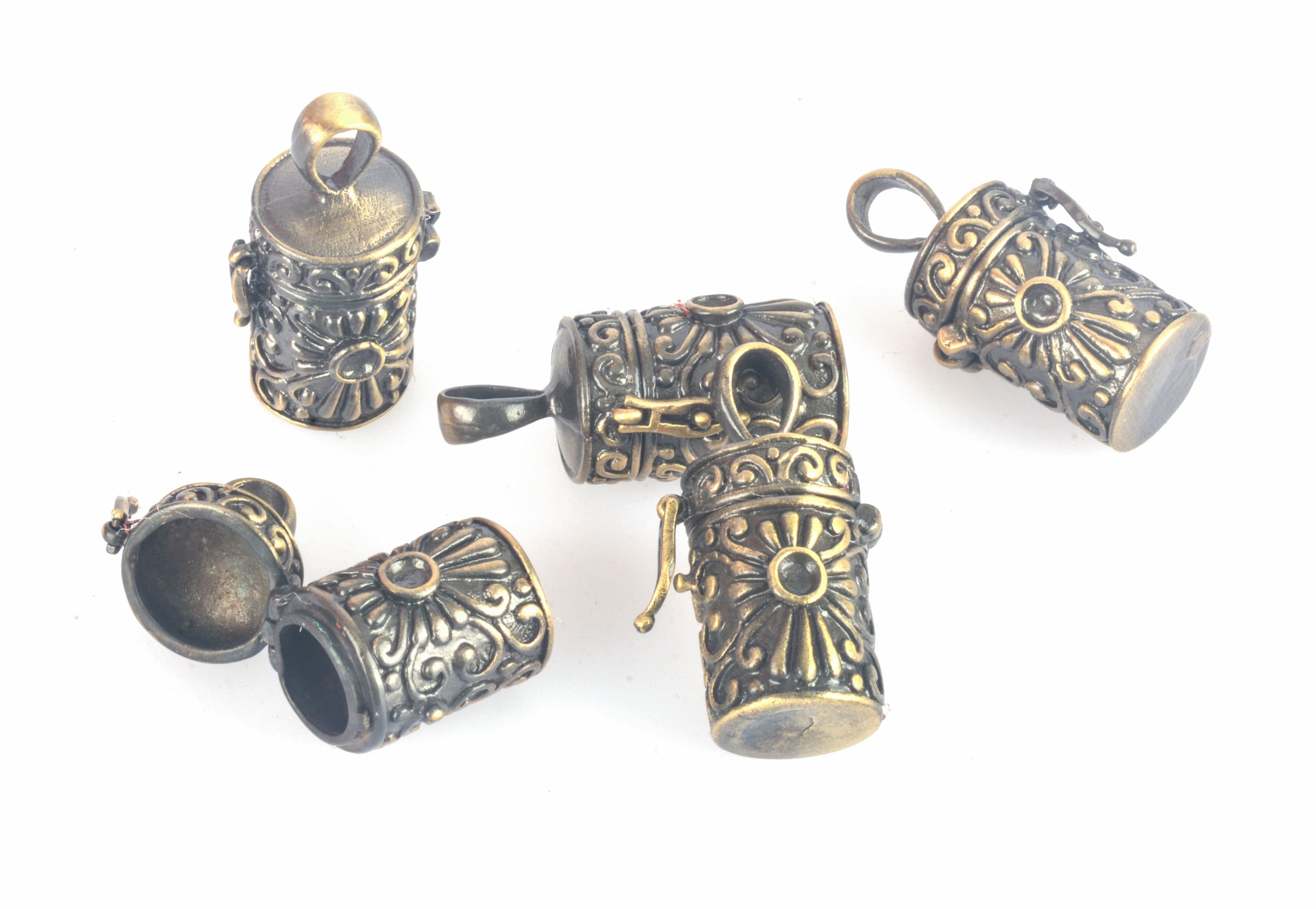 Locket Bon Brass Locket - Bronze Finish Pure Brass Lockets - Cylinder Metal ...