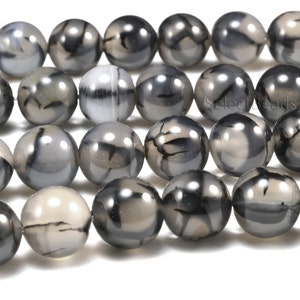 10mm Aqua Blue Crackle Agate Beads | Hackberry Creek