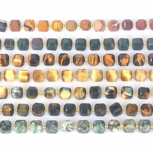 perline quadrate con dadi cubici sfaccettati di pietre preziose 8x8mm - perline di pietre preziose naturali - perline di gioielli di alta qualità - perline di bracciale - perline di collana