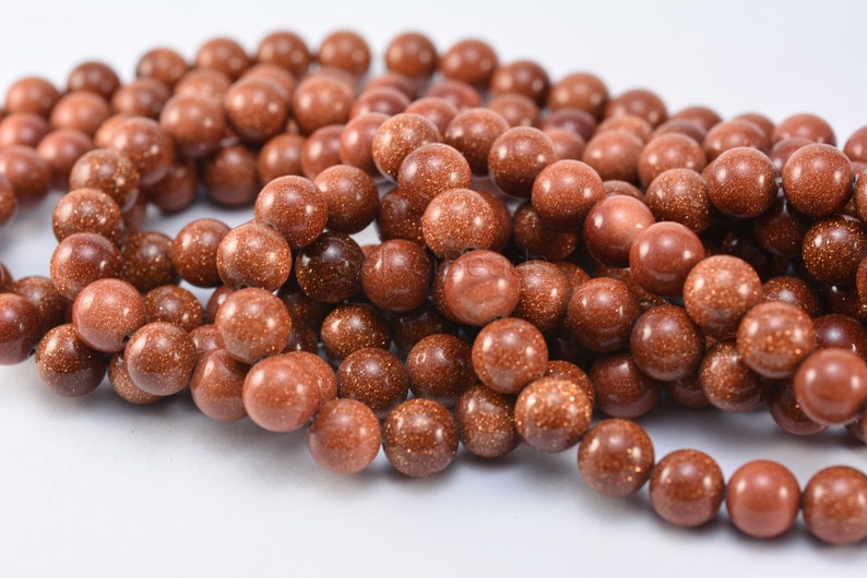 Goldstone beads gold glitter beads craft beads for Etsy