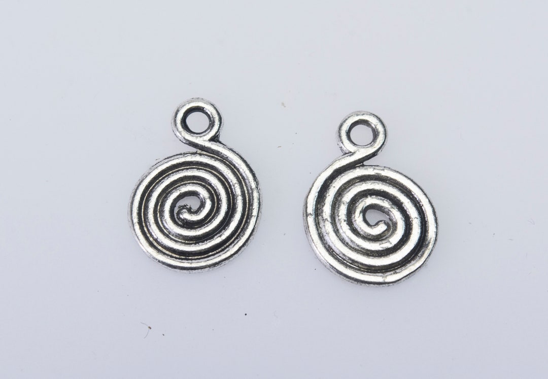 Antique Silver Spiral Charms Alloy Bracelet Charms - Etsy