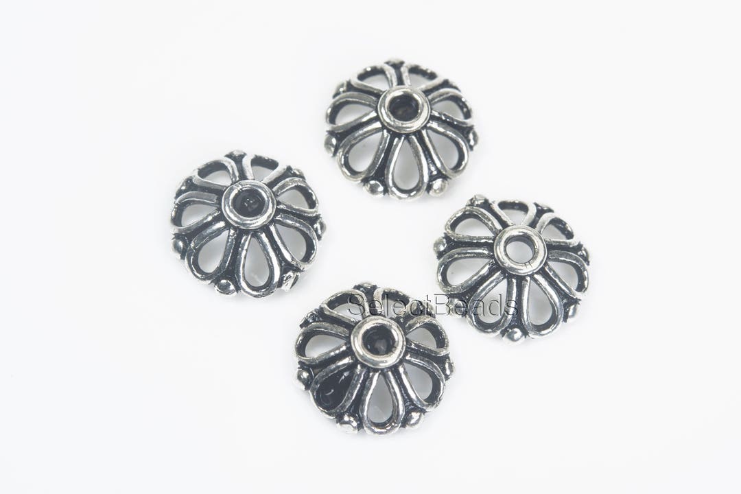 Sterling Silver End Caps for Jewelry Sterling Silver Cone Ends Silver