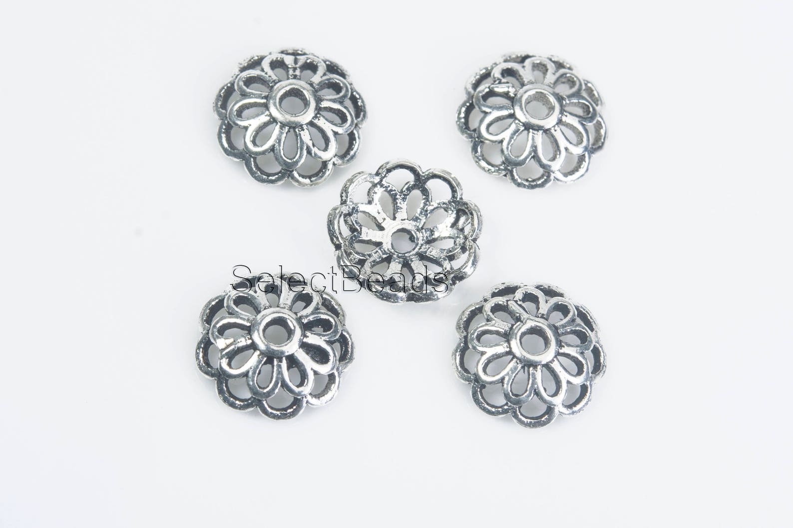 Sterling Silver Findings Wholesale filigree Bead Caps Etsy