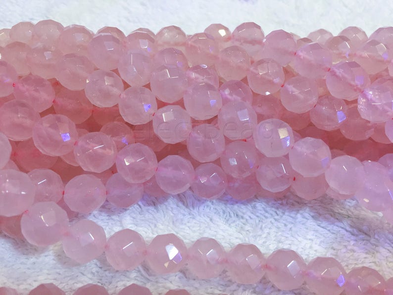 Madagascar Rose Quartz Beads Pink Quartz Stone Pink Rose Etsy