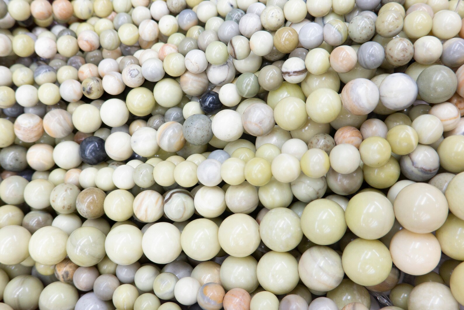 Natural Butter Jade Smooth Round Beads Round Gemstone Beads Etsy