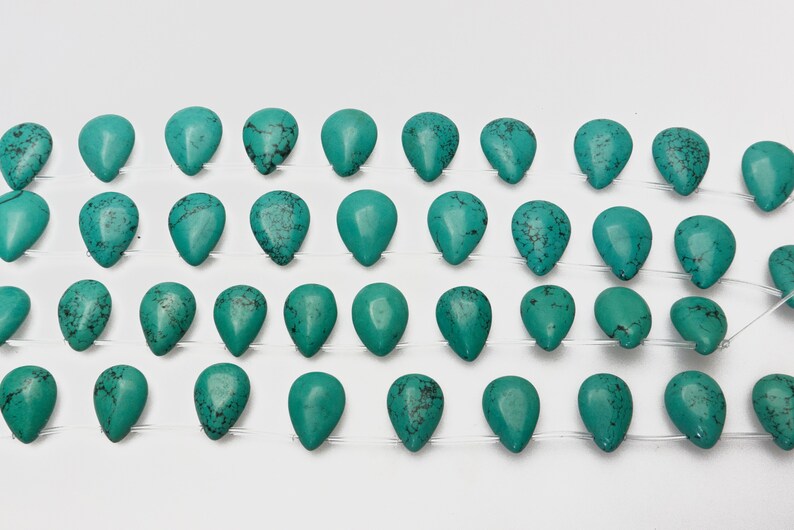 1 Grand Mint Green Turquoise Teardrop Bead 9580 main image 0