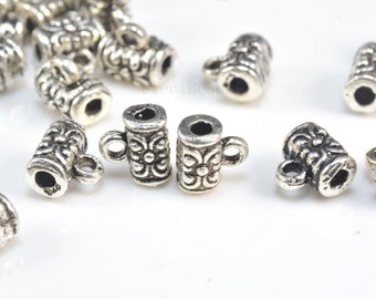 small silver bails - pendant necklace bail - bali sterling silver pendant bails - jewelry bail supplies - jewelry connector bails - 5 pcs
