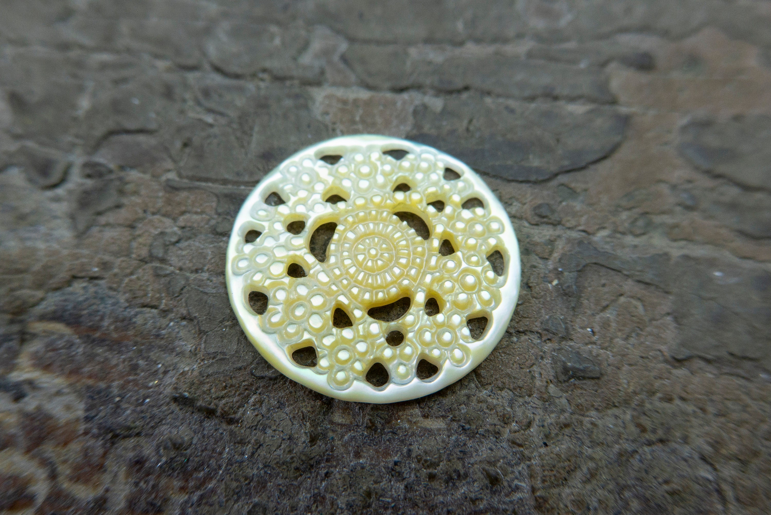 Carved Geometric Shell Charms Filigree Shell Carvings - Etsy UK