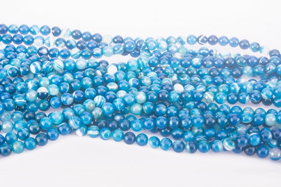 Un Fl De 60 Perles 6 Mm Rondes Et Lsses En Agate Rose-rouge-vert