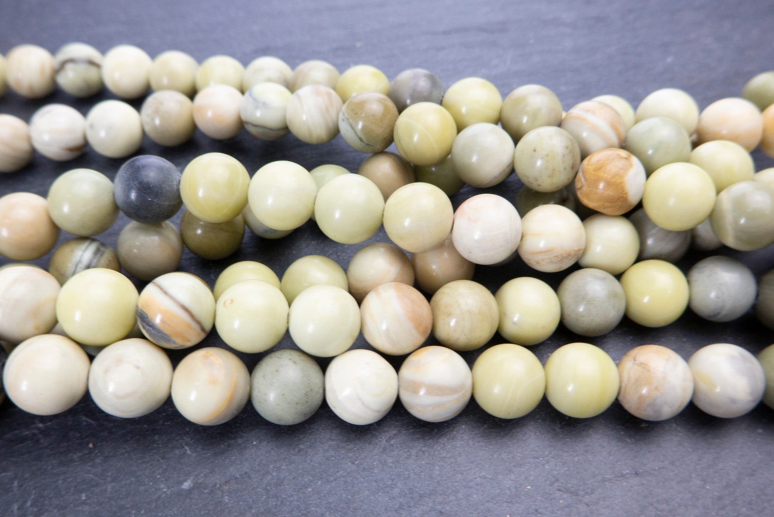 Natural Butter Jade Smooth Round Beads Round Gemstone Beads Etsy