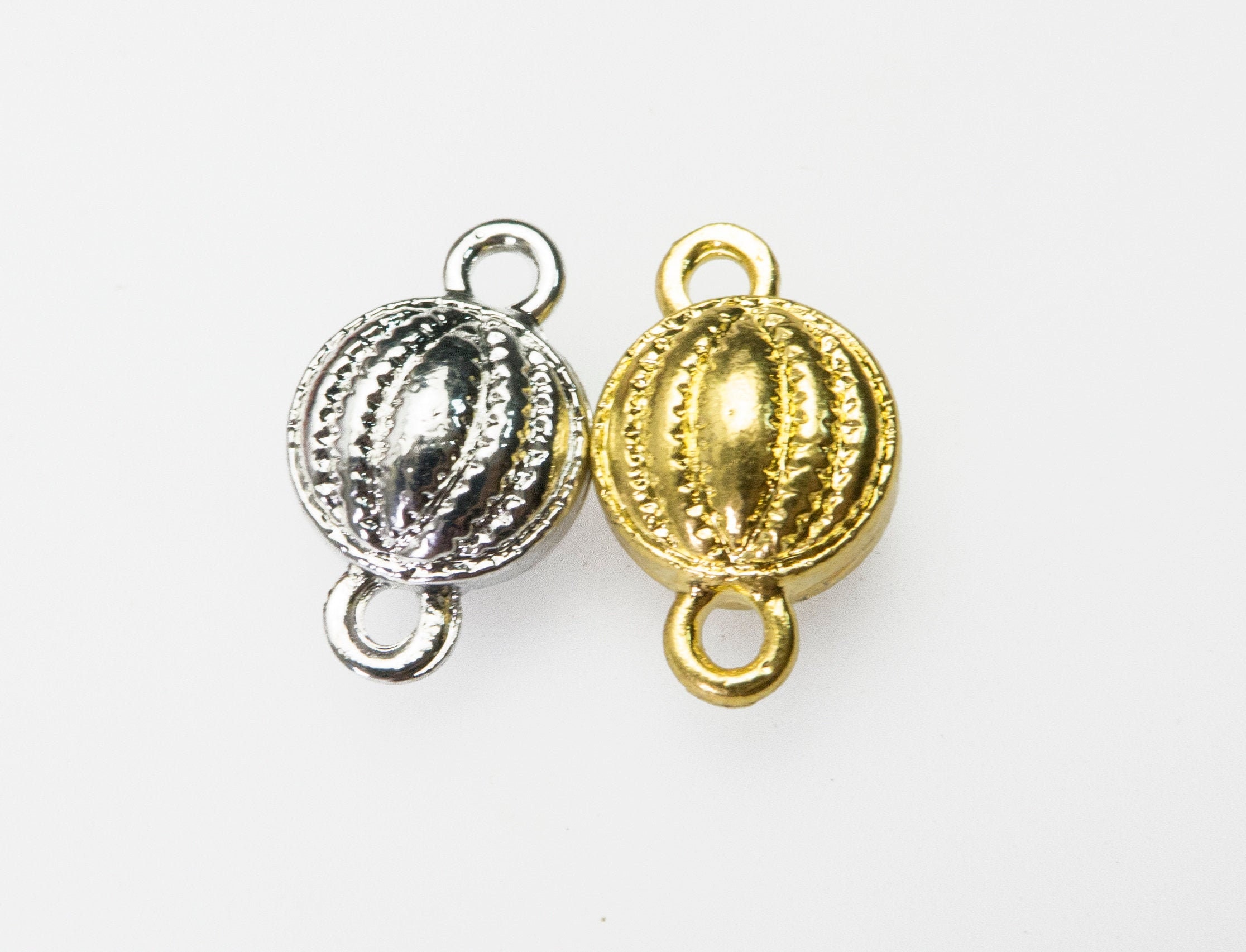 Alloy clasps gold tone coin shape clasp Platinum Etsy