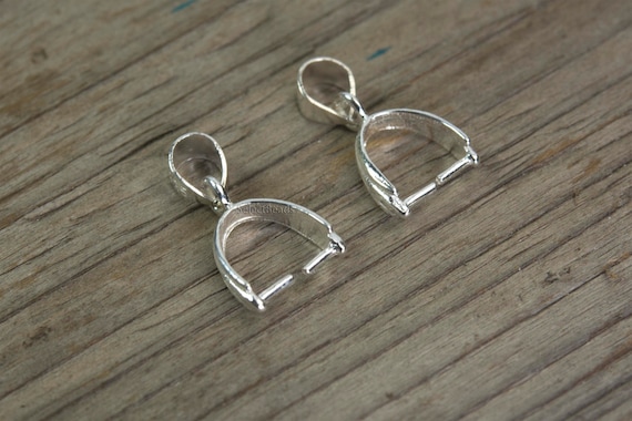 925 Sterling Silver Decorative Pendant Bails With Loop 925