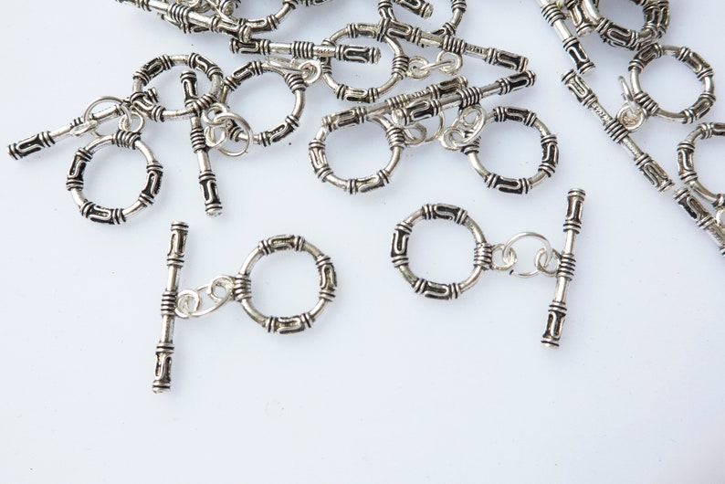 Sterling silver toggle clasp 925 OT clasp necklace clasps Etsy