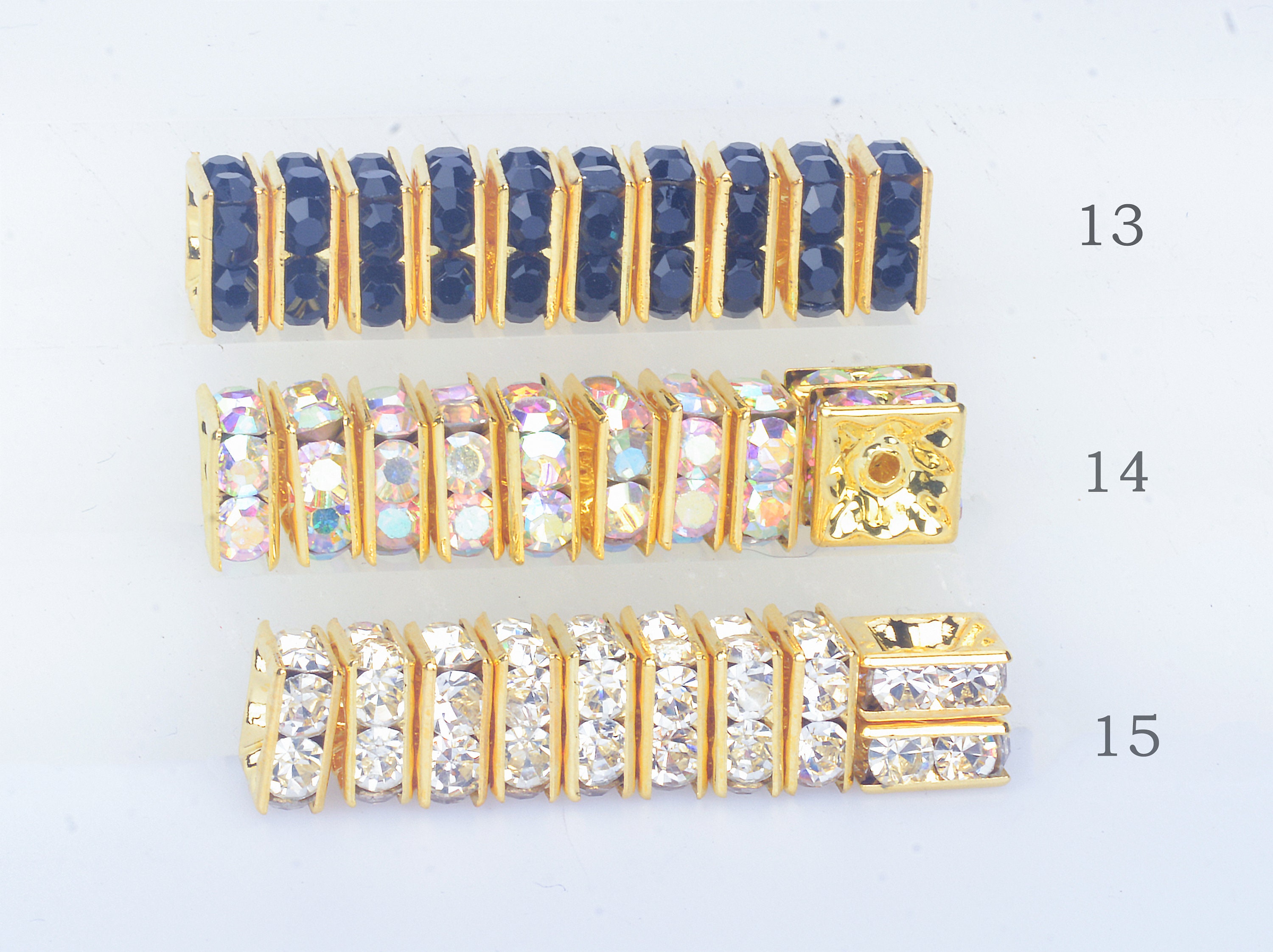 Perline Distanziali In Ottone Con Zirconi E Micro Pavé: 10 Pezzi Da 10 Mm Per I Tuoi Gioielli Fai Da Te - 4