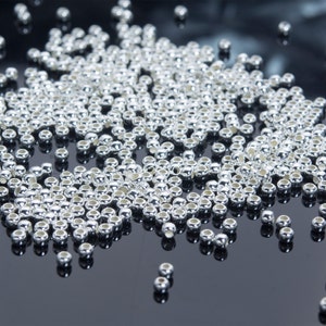 sterling silver spacers - sterling silver round beads -  spacer beads for jewelry making - silver beads -  925 silver beads -2-10mm beads