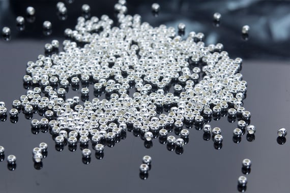 sterling silver spacers - sterling silver round beads -  spacer beads for jewelry making - silver beads -  925 silver beads -2-10mm beads