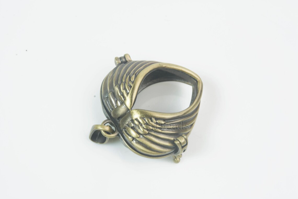 Angels Wings Lockets- Antique Brass Wing Pendants - Wing Shape Jewelry ...