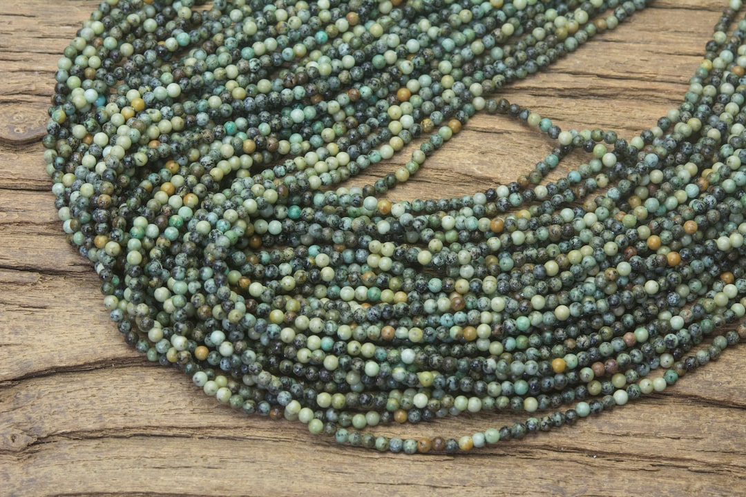 Natural African Turquoise Small Beads 2mm Pale Green Beads 3mm Tiny ...